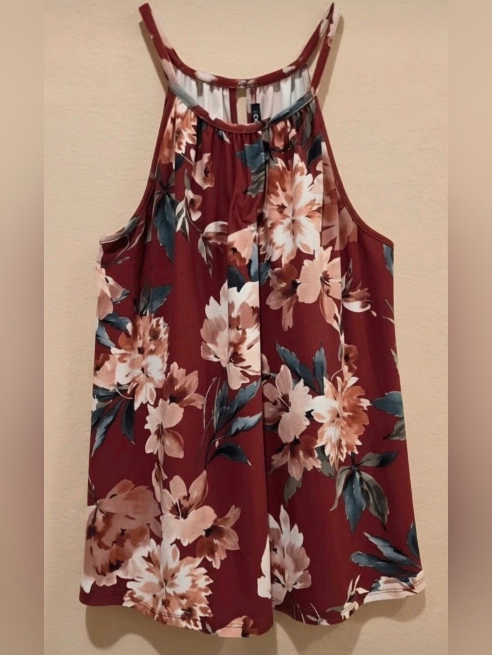Papermoon Rust Floral Halter Camisole
